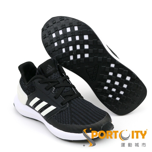 ADIDAS RapidaRun 兒童慢跑鞋 黑 AH2608