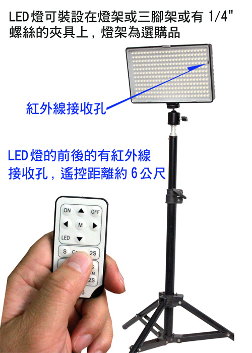 YADATEK可調色溫平板LED攝影燈YL-288C (含電池)