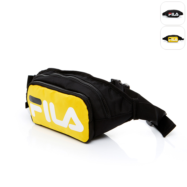 FILA 小型LOGO腰包-黃 BWT-1006-YE