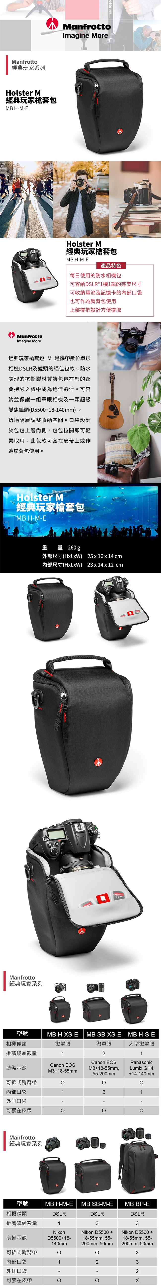 Manfrotto Essential經典玩家 槍套包 M