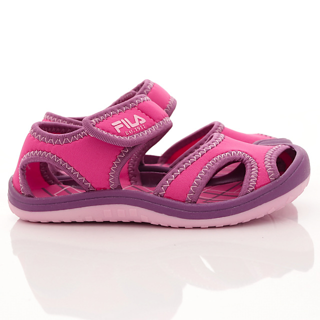FILA頂級童鞋 輕量護趾款 FO58R-292桃紫(小童段)C