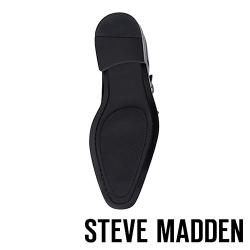 STEVE MADDEN-MADDER 真皮男士美式雙扣式紳士鞋-黑色