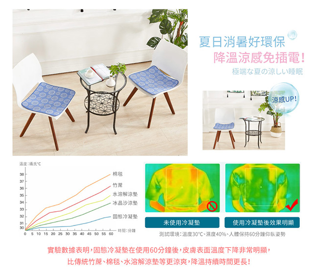 Betrise日本夯熱銷固態低反發抗菌凝膠持久冰涼墊-(雙人一床2枕)