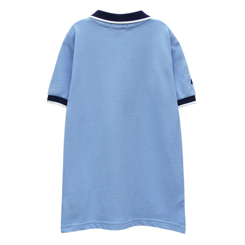 Ralph Lauren 小童徽章大馬拼接短袖POLO衫-藍色(4/4T)