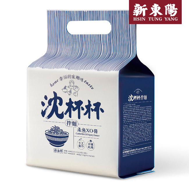 新東陽 沈杯杯拌麵-柔魚XO醬(112g*4入)