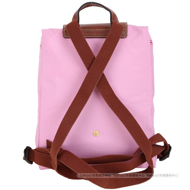 LONGCHAMP Le pliage 尼龍折疊後背包(粉紅色)