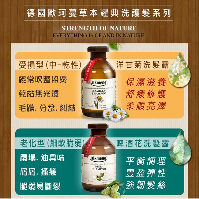 德國alkmene草本耀典洋甘菊閃亮洗髮露250ml(染燙護色適用)