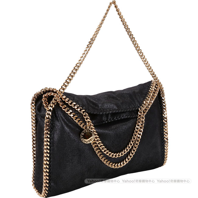 Stella McCartney Falabella Shaggy 金鍊帶兩用包(黑色)