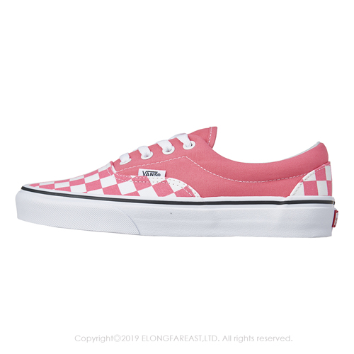 (女)VANS Era 拼接棋盤格綁帶休閒鞋*粉色