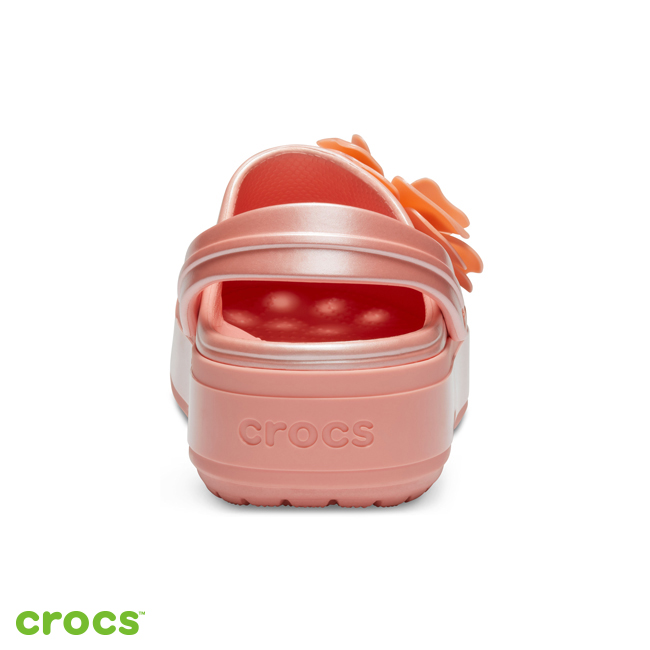 Crocs 卡駱馳 (中性鞋) 立體花朵厚底卡駱班 205746-737