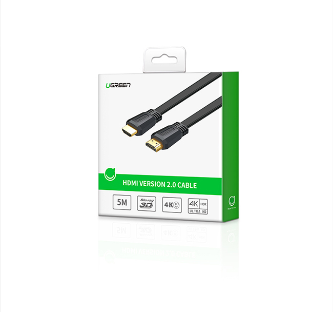 綠聯HDMI 2.0傳輸線 FLAT版 黑色 1.5M