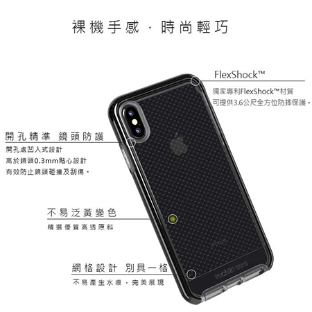 Tech21-英國超衝擊 Evo Check iPhone Xs Max防撞保護殼