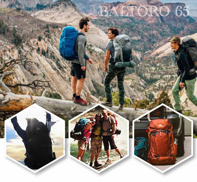 美國 GREGORY 新款 Baltoro 65 專業健行登山背包M_瑪瑙黑