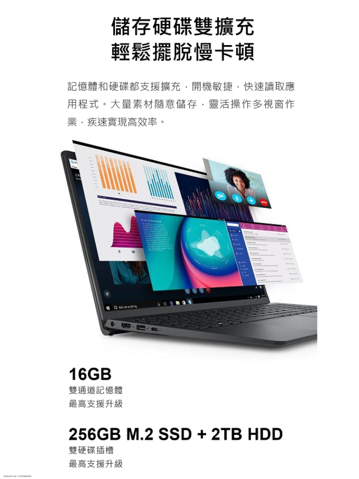 DELL戴爾Vostro V15-3525-R1608BTW 15.6吋效能筆電(Ryzen5 5625U/8G