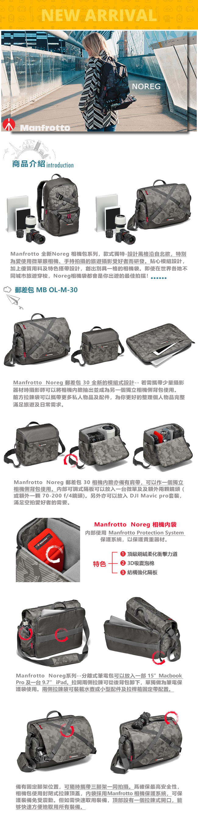 Manfrotto 挪威系列 相機郵差包 Noreg Messenger Bag