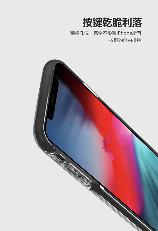 VOKAMO Smult iPhoneXR 美軍規3.05米防摔認證晶透背蓋保護殼