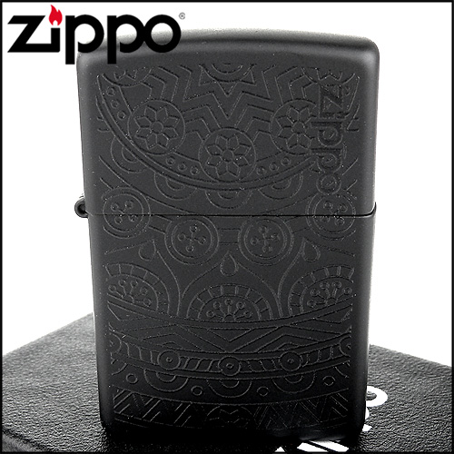 ZIPPO 美系~Tone on Tone-花紋圖案膠印設計打火機