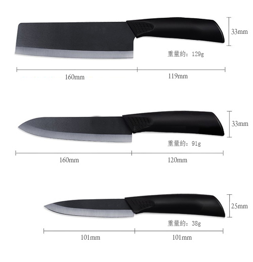 5件式黑刃陶瓷刀組(TJC-159BK)