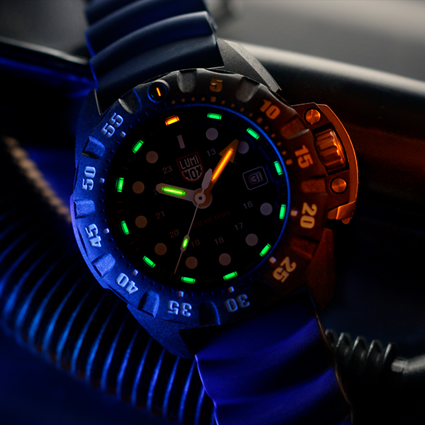 LUMINOX 雷明時Scott Cassell Deep Dive 專業深潛系列手錶-藍