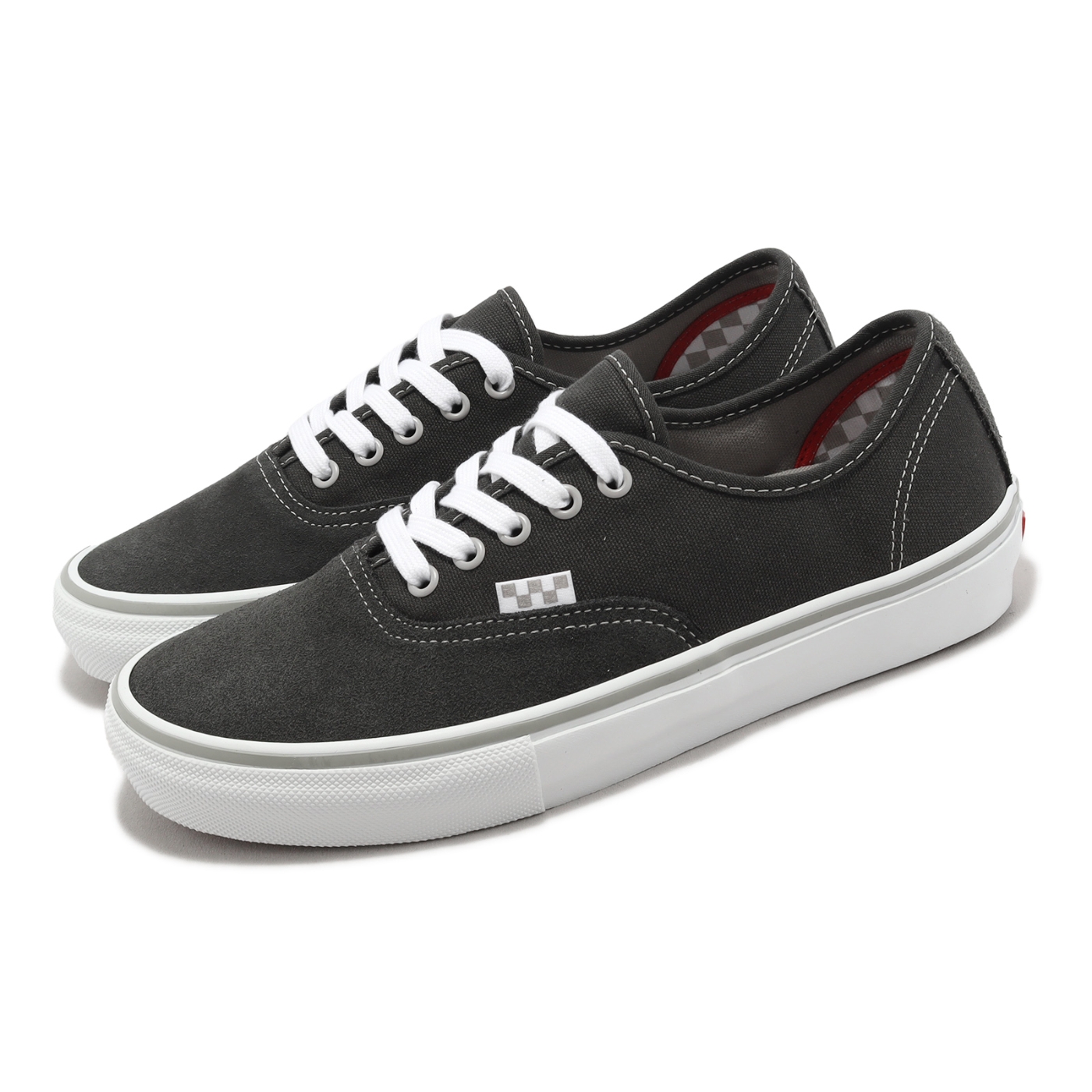 Vans 滑板鞋Skate Authentic 男鞋深灰帆布麂皮基本款休閒鞋VN0A5FC8DGW