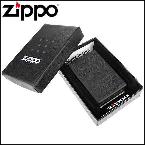 ZIPPO 美系~Tone on Tone-花紋圖案膠印設計打火機