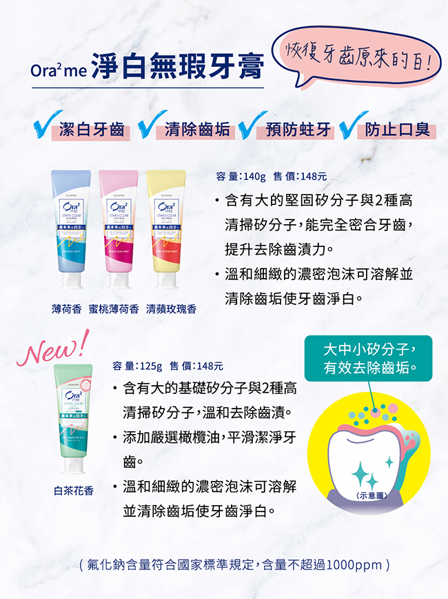 Ora2 me 淨白清新漱口水-白茶花香 460ml