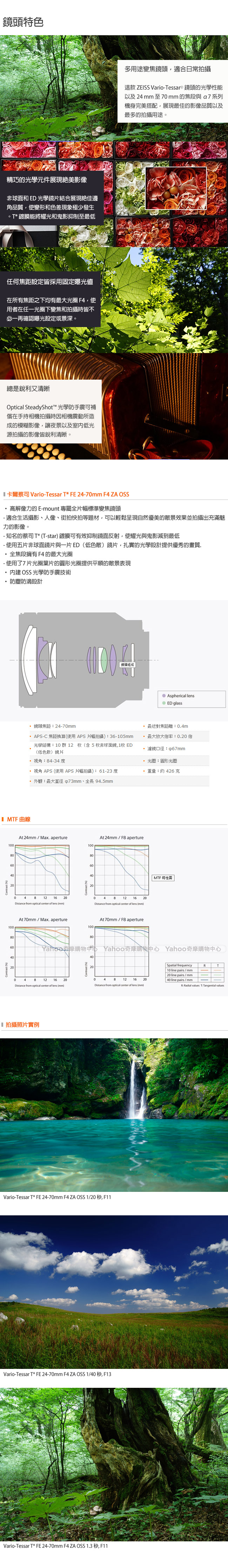 SONY 卡爾蔡司 FE 24-70mm F2.8 ZA OSS SEL2470Z 公司貨