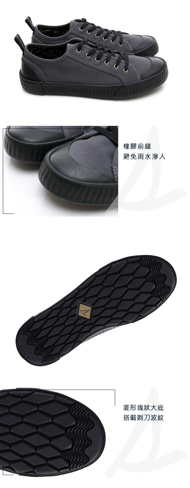 SPERRY 復古雋永撞色減壓休閒鞋(男)-灰色