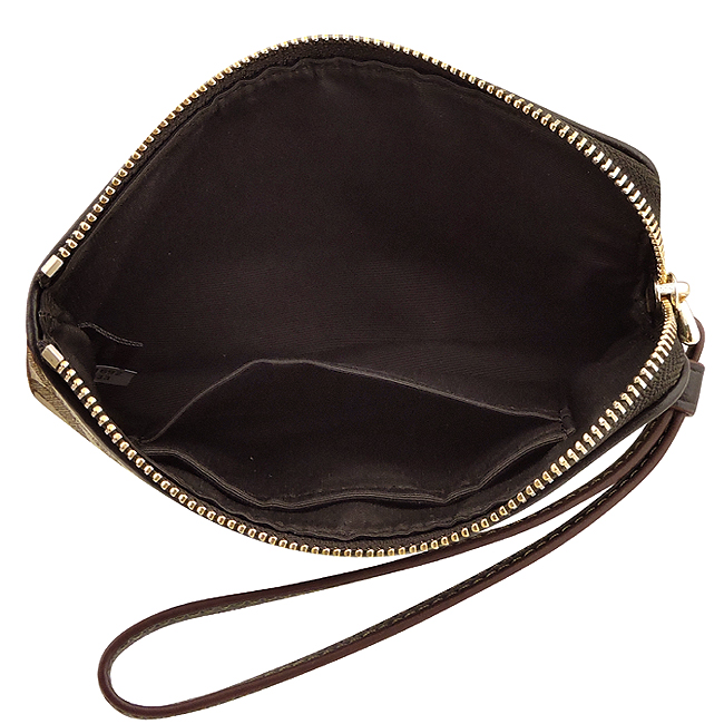 【平均一件$809】COACH 咖啡色大C織紋手拿包+黑色大C織紋手拿包