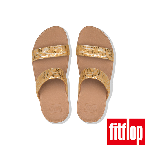 FitFlop CHAIN PRINT雙帶涼鞋黃色