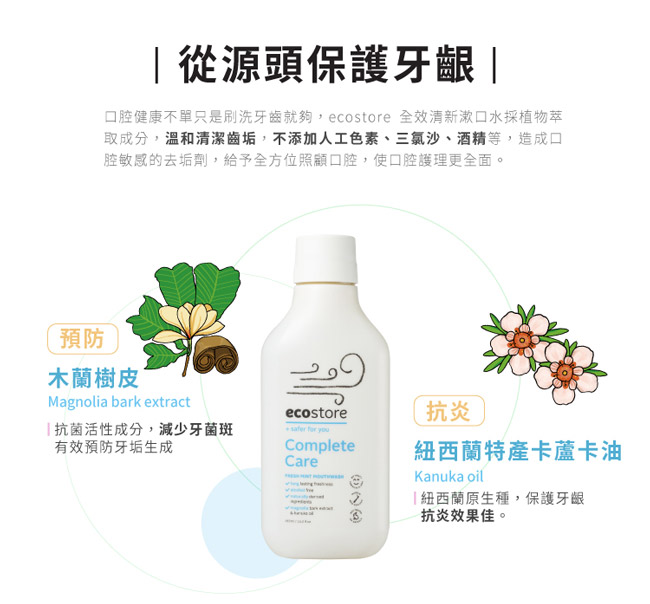 ecostore 全效清新漱口水450ml