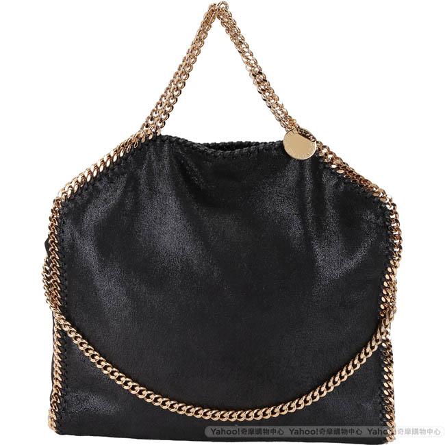 Stella McCartney Falabella Shaggy 金鍊帶兩用包(黑色)