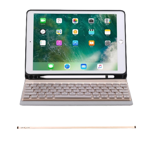 iPad Pro 10.5吋專用尊榮型三代筆槽分離式鋁合金超薄藍牙鍵盤/皮套