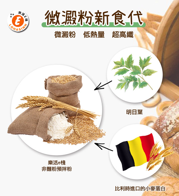 樂活e棧-微澱粉麵包系列-手工小餐包(3個/包)