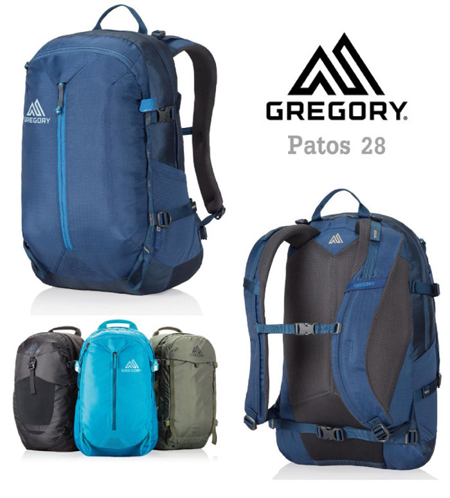 GREGORY 新款 Patos 28L 多功能減震型透氣登山後背包_港口藍