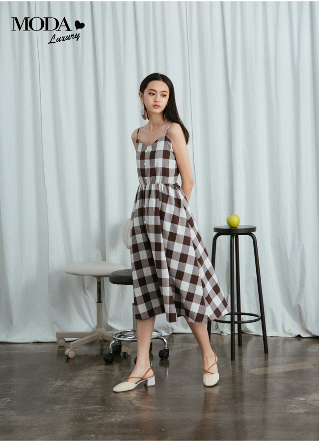 涼鞋 MODA Luxury 淡雅清新草編交叉牛皮繫帶高跟涼鞋－白