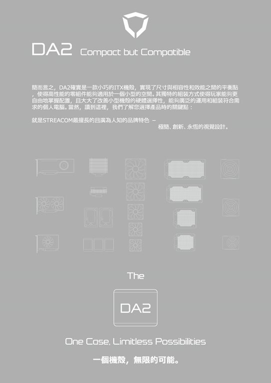 【荷蘭STREACOM】DA2 ITX 個人化創作電腦機殼-極光黑