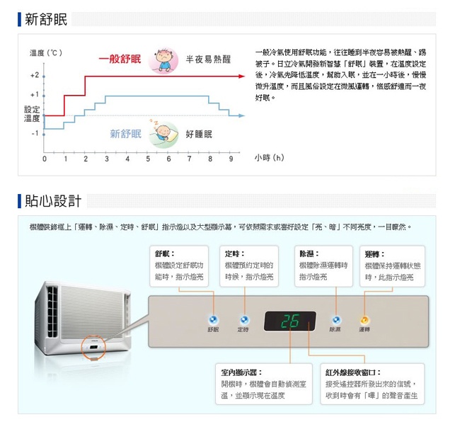 日立2-3坪清淨型雙吹窗型冷氣 RA-22WK