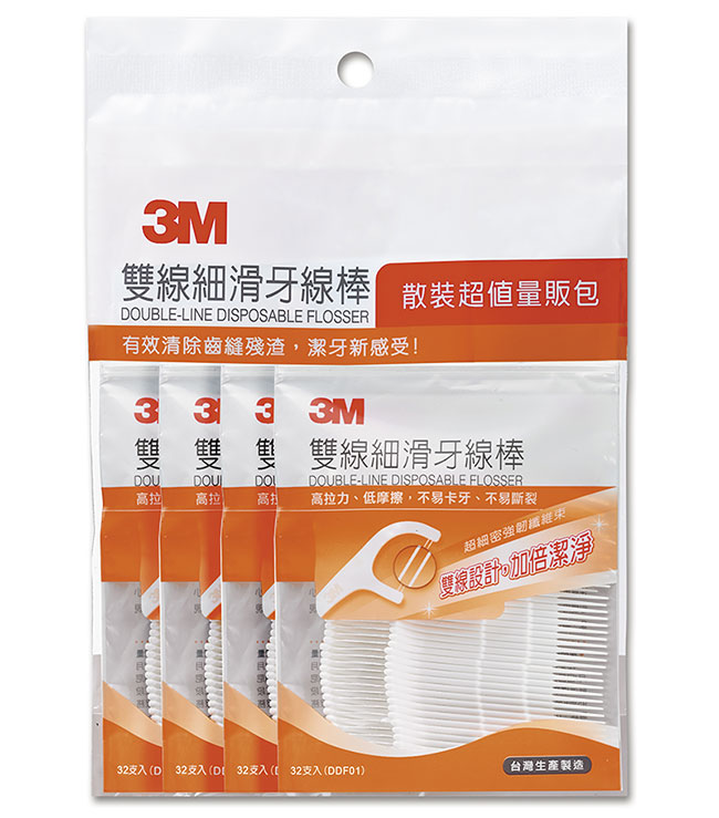 3M 雙線細滑牙線棒散裝量販包 (128支)