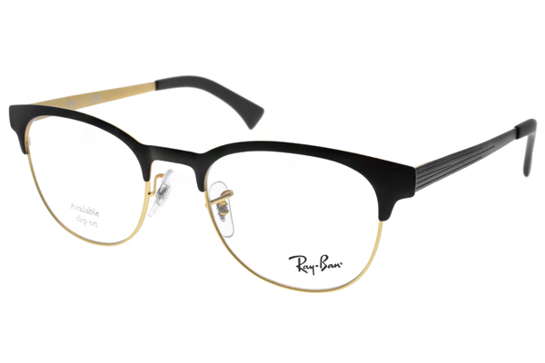 RAY BAN眼鏡 紳士經典半框款/霧黑-霧金 #RB6317 2833