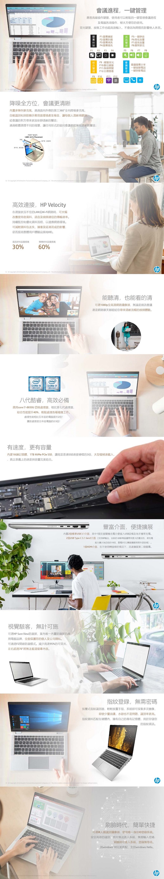 HP Elitebook x360 1040 G5 Intel® i7 14吋商務筆電