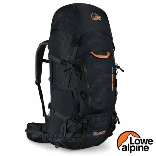 英國 LOWE ALPINE Cerro Torre 65:85 輕量透氣健行登山背包_黑