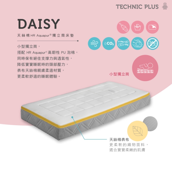 【My Baby Mattress】DAISY-天絲棉HR Aquapur獨立筒床墊