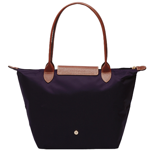LONGCHAMP 長提把尼龍水餃包(小-深紫)