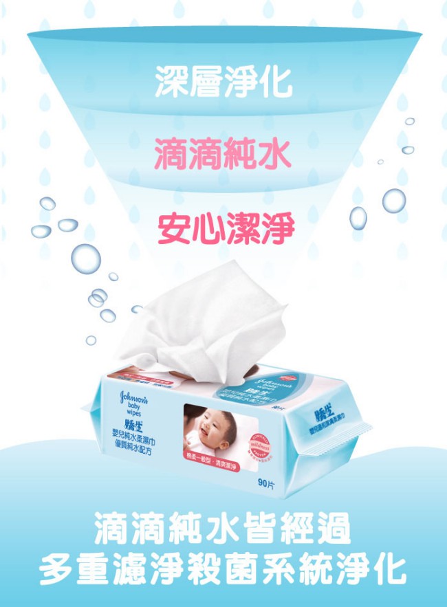 嬌生嬰兒溫和潔膚柔濕巾80 片 X 3入X 4組/箱