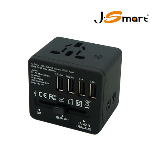 J-smart 4孔USB多國旅行轉換接頭