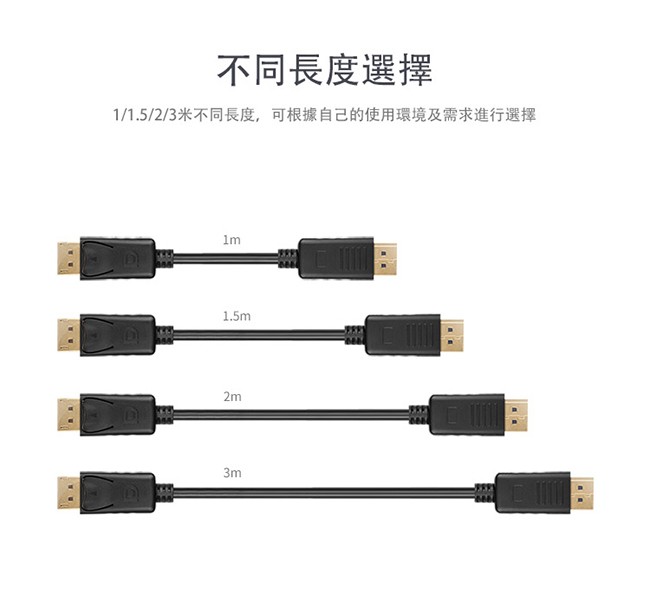 UNITEK DisplayPort 1.2版傳輸線(1.5M)