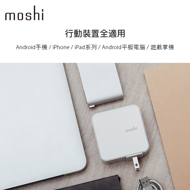 Moshi ProGeo 旅充系列 USB-C 及USB 雙端口充電器 (42W)