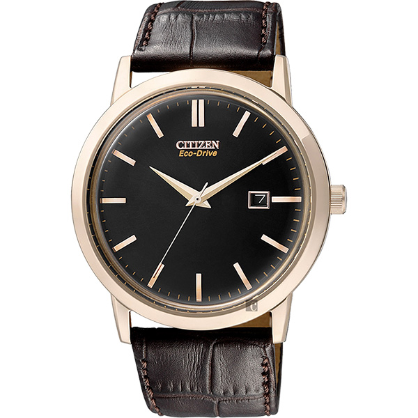 CITIZEN 星辰 Eco-Drive 光動能復刻手錶-黑x咖啡/40mm