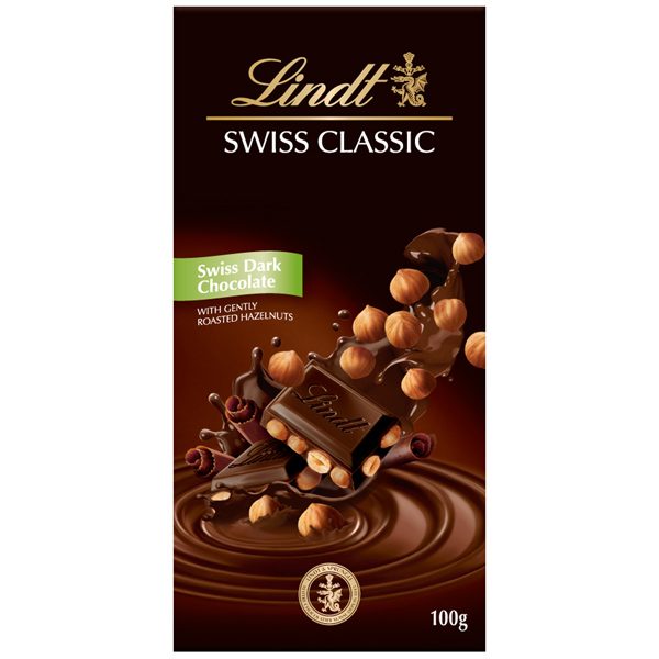 Lindt 瑞士蓮 經典榛果黑巧克力(100g)
